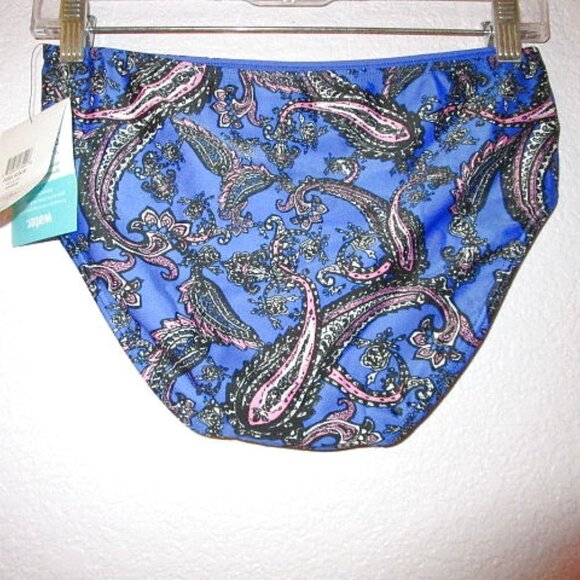 NWT Coolibar UPF Reversible Size XS BIKINI Swim BOTTOMS Solid PAISLEY Medley - Picture 7 of 8